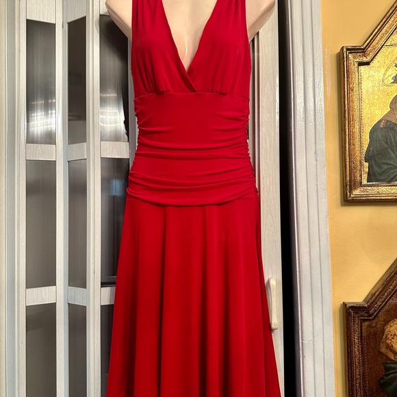 Splendid Red salsa style dress size M, bell skirt - Picture 2 of 16